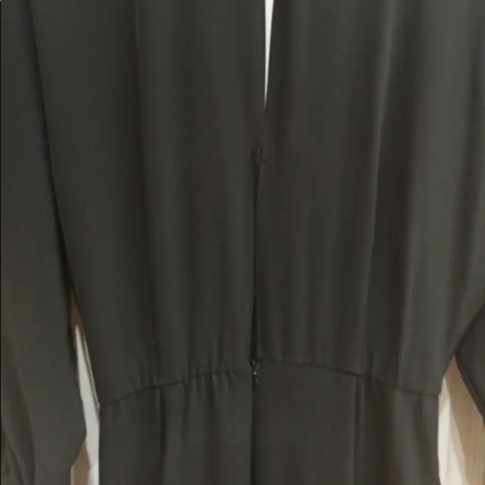 NWT ZARA BLACK CROSSOVER JUMPSUIT WITH FAUX PEARLS - Picture 6 of 15
